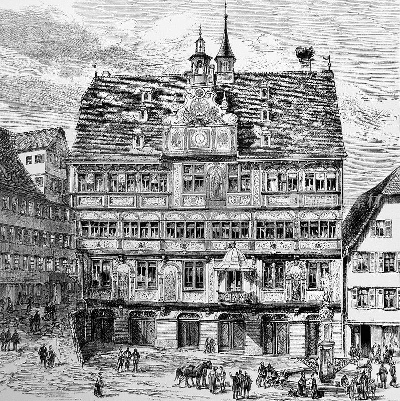 Tübingen town hall, 1877